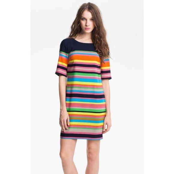 Trina Turk 'Flagimi' Multicolor Stripe Shift Dress - Picture 1 of 15
